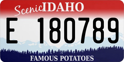 ID license plate E180789