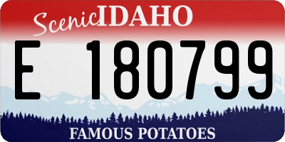 ID license plate E180799
