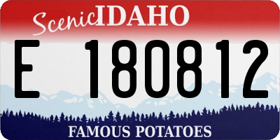 ID license plate E180812