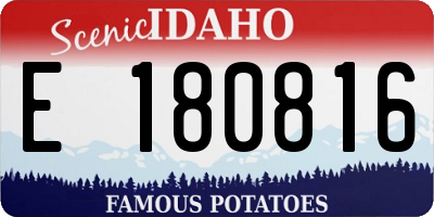 ID license plate E180816