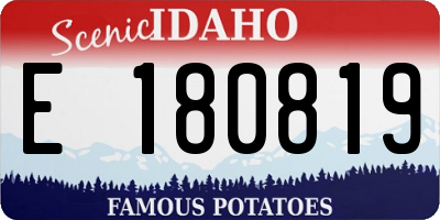 ID license plate E180819