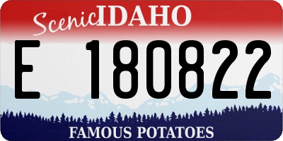 ID license plate E180822