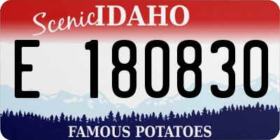 ID license plate E180830