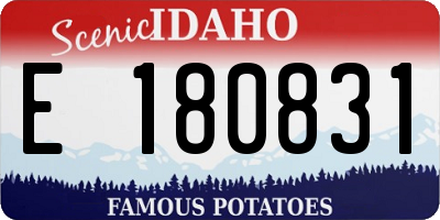 ID license plate E180831