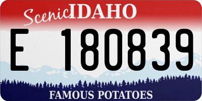 ID license plate E180839