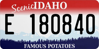 ID license plate E180840
