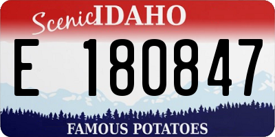 ID license plate E180847
