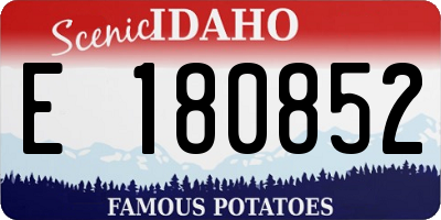 ID license plate E180852