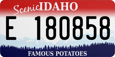 ID license plate E180858