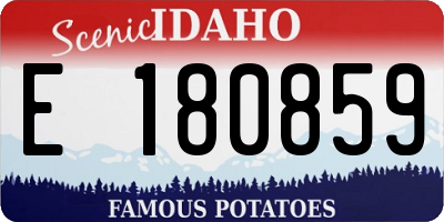 ID license plate E180859