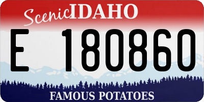 ID license plate E180860