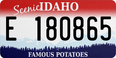 ID license plate E180865