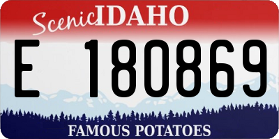 ID license plate E180869
