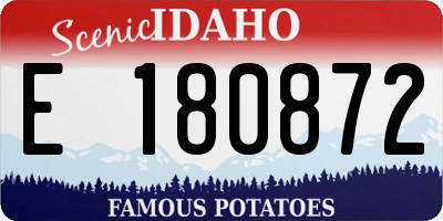 ID license plate E180872