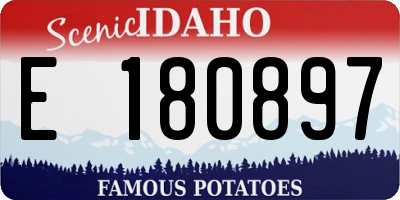 ID license plate E180897