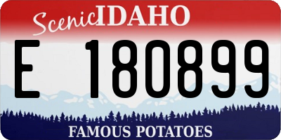 ID license plate E180899