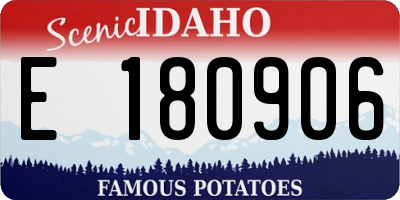 ID license plate E180906