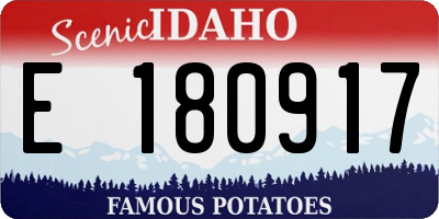 ID license plate E180917