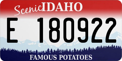 ID license plate E180922