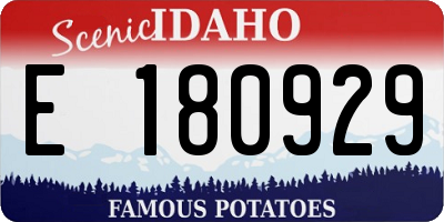 ID license plate E180929