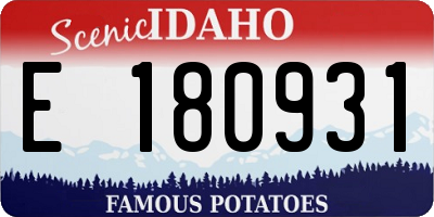 ID license plate E180931