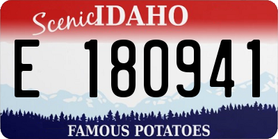 ID license plate E180941