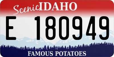 ID license plate E180949
