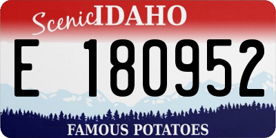 ID license plate E180952