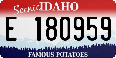 ID license plate E180959
