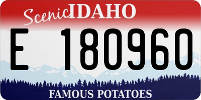 ID license plate E180960