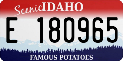 ID license plate E180965
