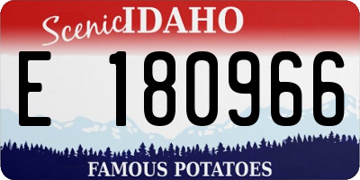 ID license plate E180966