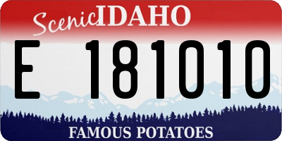 ID license plate E181010