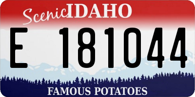 ID license plate E181044