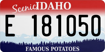 ID license plate E181050