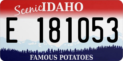 ID license plate E181053
