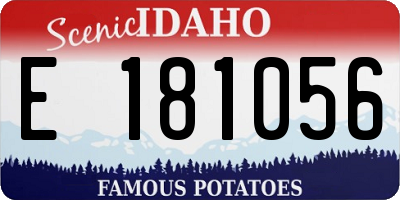ID license plate E181056