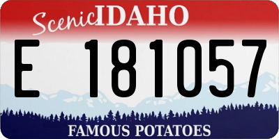 ID license plate E181057