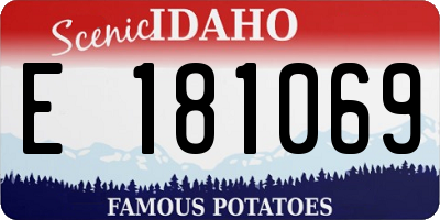 ID license plate E181069