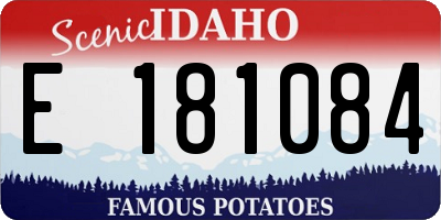 ID license plate E181084