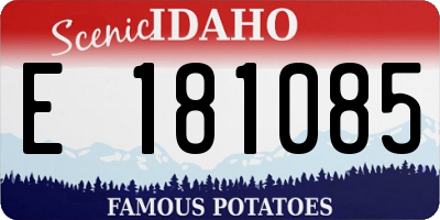 ID license plate E181085