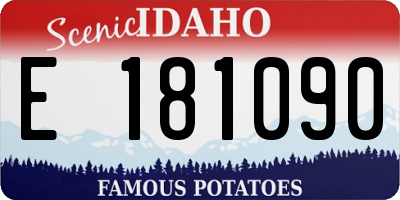 ID license plate E181090