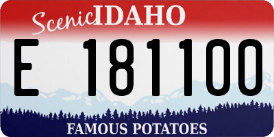 ID license plate E181100