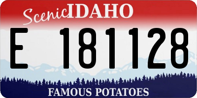 ID license plate E181128