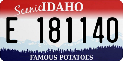 ID license plate E181140