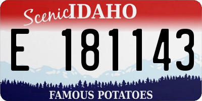ID license plate E181143