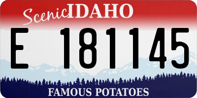 ID license plate E181145
