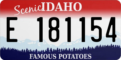 ID license plate E181154