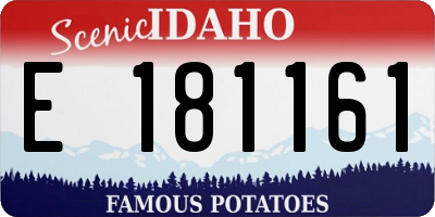 ID license plate E181161