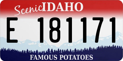 ID license plate E181171